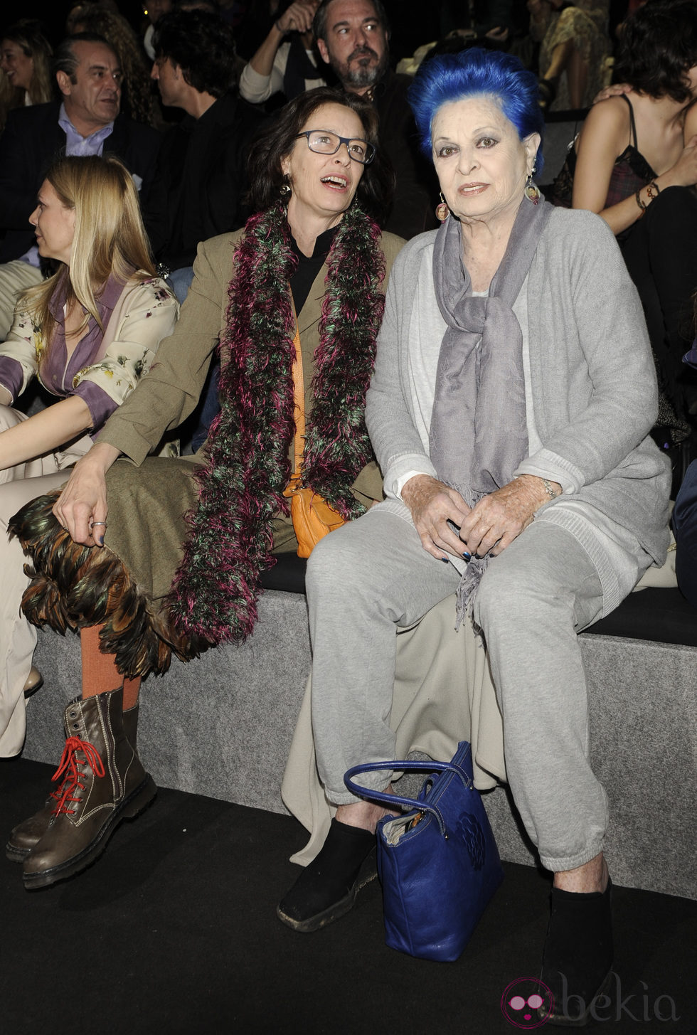 Paola Dominguin y Lucía Bosé en el desfile de Francis Montesinos en Madrid Fashion Week otoño/invierno 2014/2015
