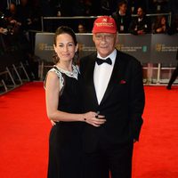 Niki Lauda en la alfombra roja de los BAFTA 2014