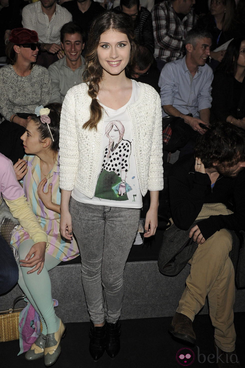 Nerea Camacho en el desfile de Ana Locking en Madrid Fashion Week otoño/invierno 2014/2015