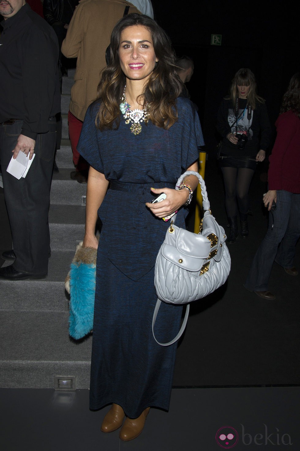 Nuria Roca en el front row de Davidelfín en Madrid Fashion Week 2014