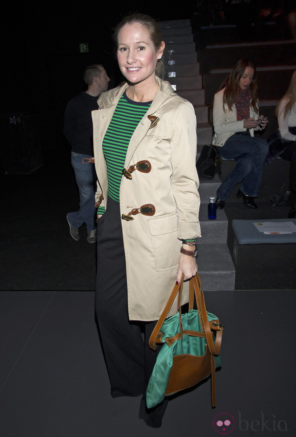 Fiona Ferrer en el front row de Juanjo Oliva en Madrid Fashion Week 2014