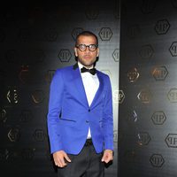 Dani Alves en el desfile de Philipp Plein en la Milán Fashion Week 2014