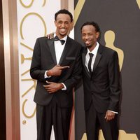Faysal Ahmed y Barkhad Abdi en la alfombra roja de los Oscar 2014