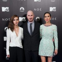 Emma Watson, Darren Aronofsky y Jennifer Connelly en el estreno de 'Noé' en Madrid