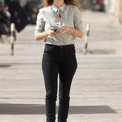 Blanca Suárez en un descanso del rodaje de 'Perdiendo el Norte'