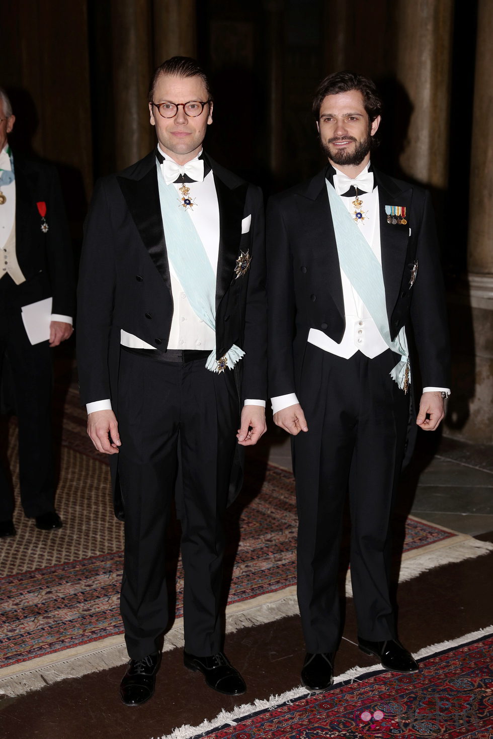 Daniel de Suecia y el Príncipe Carlos Felipe en una cena de gala