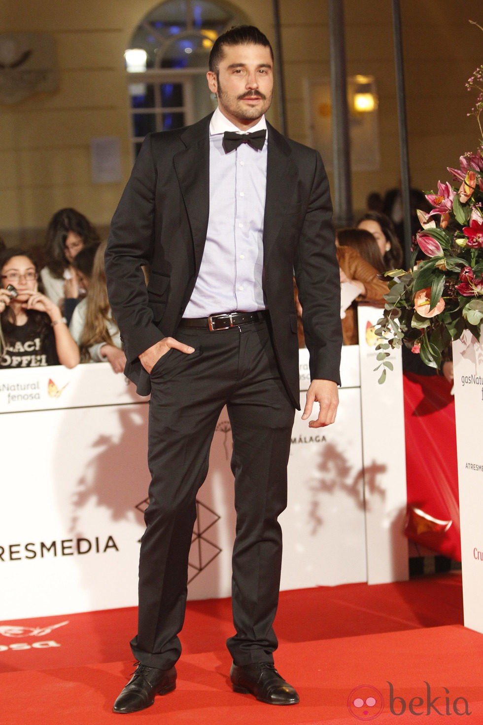 Álex García en la entrega del Premio Málaga Sur 2014