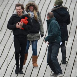 Louis Tonlinson durante el rodaje del nuevo video de One Direction