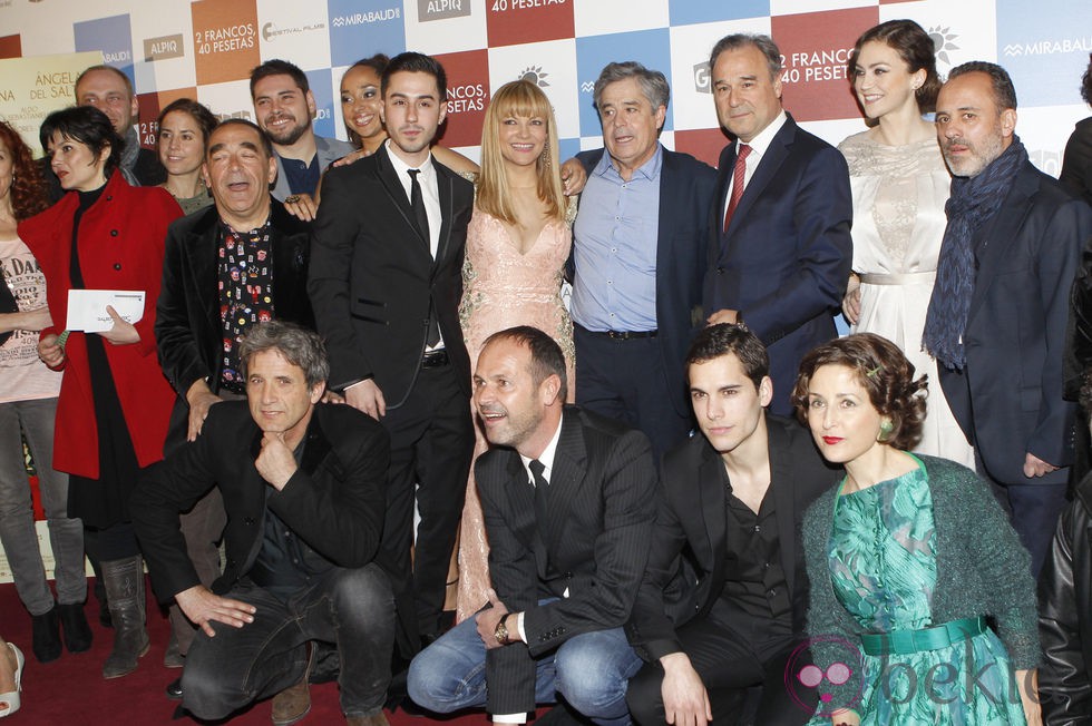 Reparto de '2 francos, 40 pesetas' el día del estreno