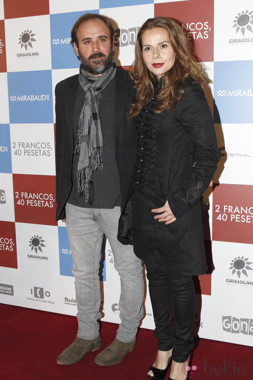 Paco Martín y Miryam Gallego en el estreno de '2 francos, 40 pesetas'