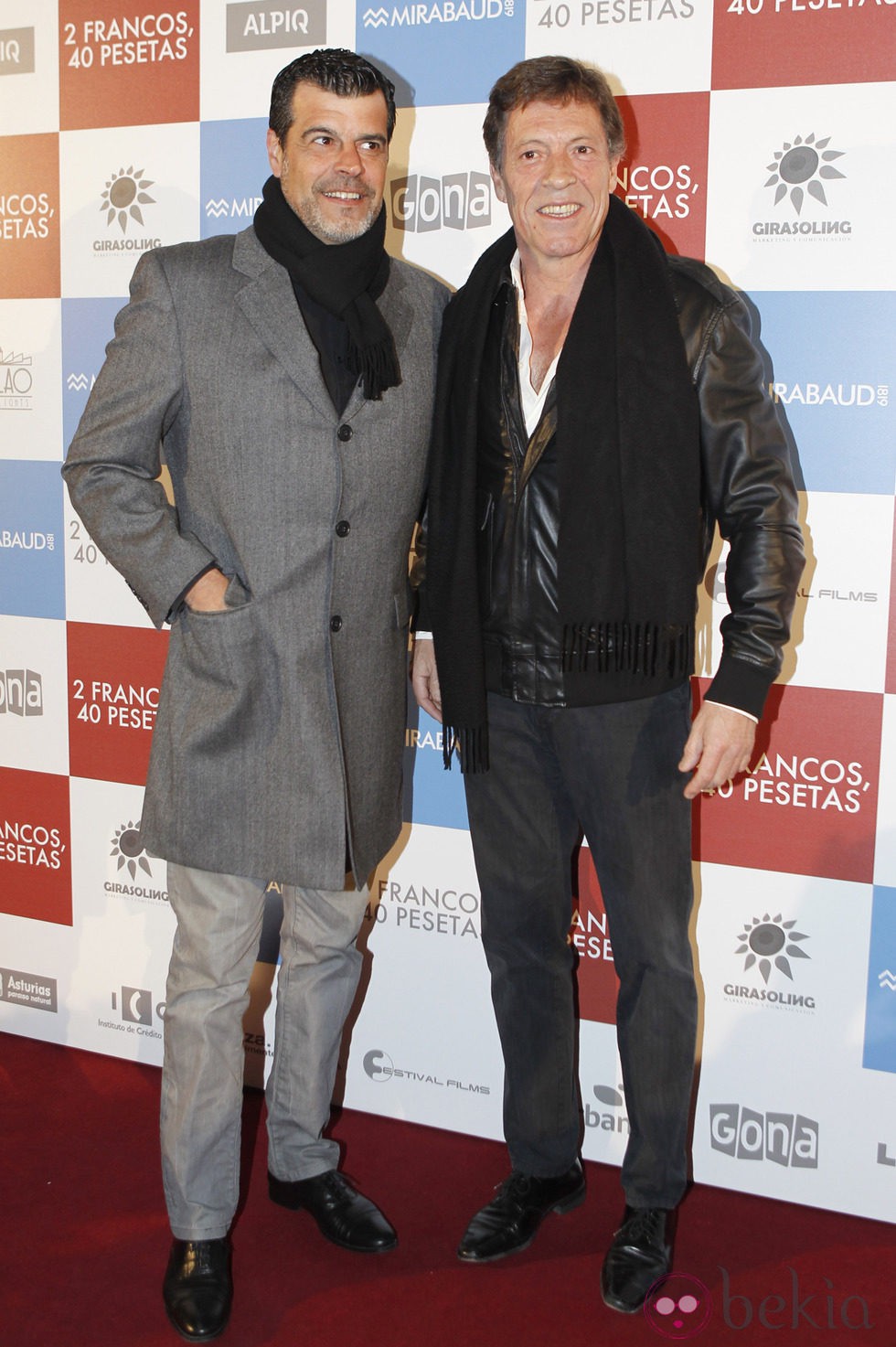 Andoni Ferreño y Ramón Langa en el estreno de '2 francos, 40 pesetas'