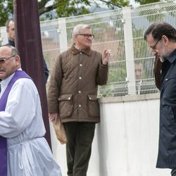 Mariano Rajoy en el funeral de su hermano Luis