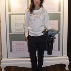 Nuria Roca en la inauguración de una tienda Bonnet à Pompon en Madrid