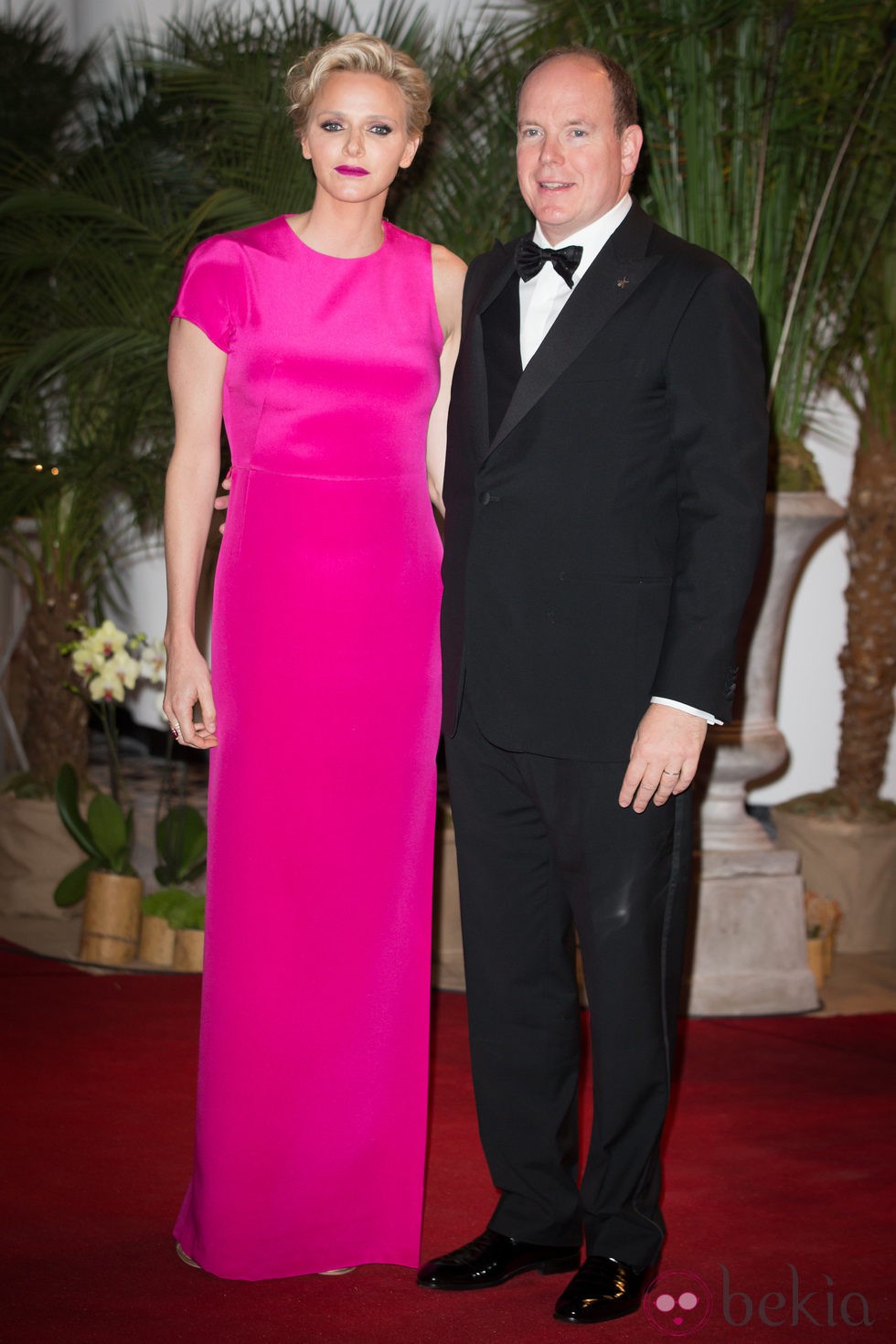 Los Príncipes Alberto y Charlene de Mónaco en la fiesta del Gran Premio de Mónaco 2014