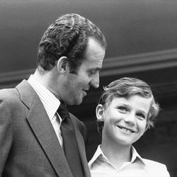 El Rey Juan Carlos y el Príncipe Felipe en 1978