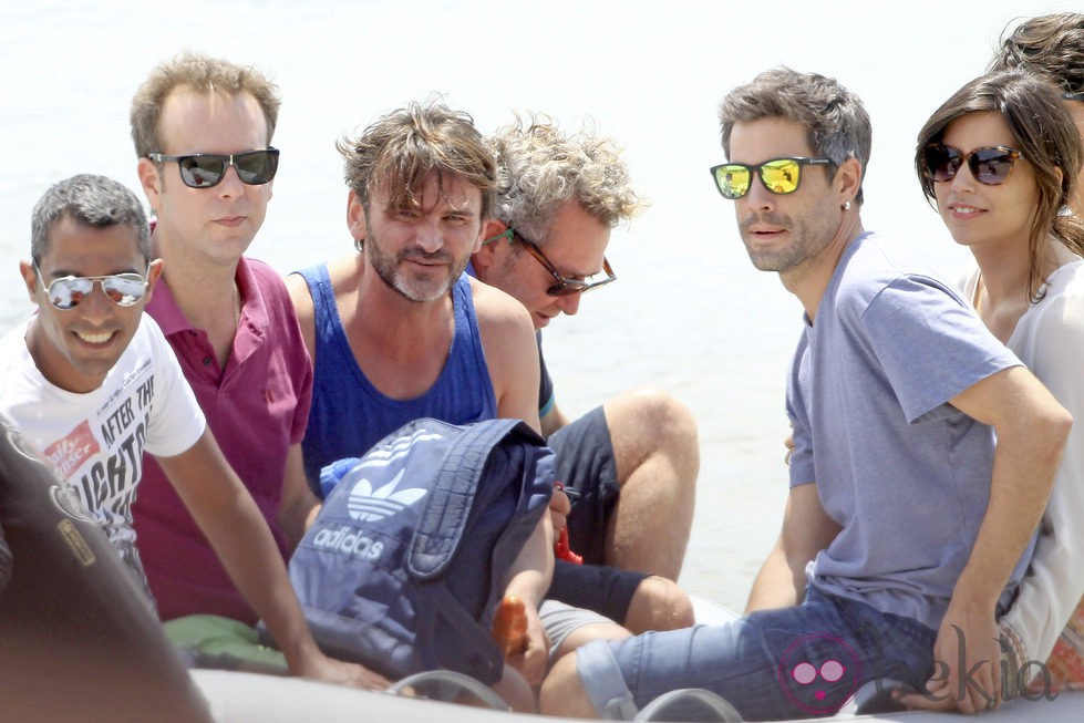 Fernando Tejero, Unax Ugalde y Neus Cerda en Ibiza