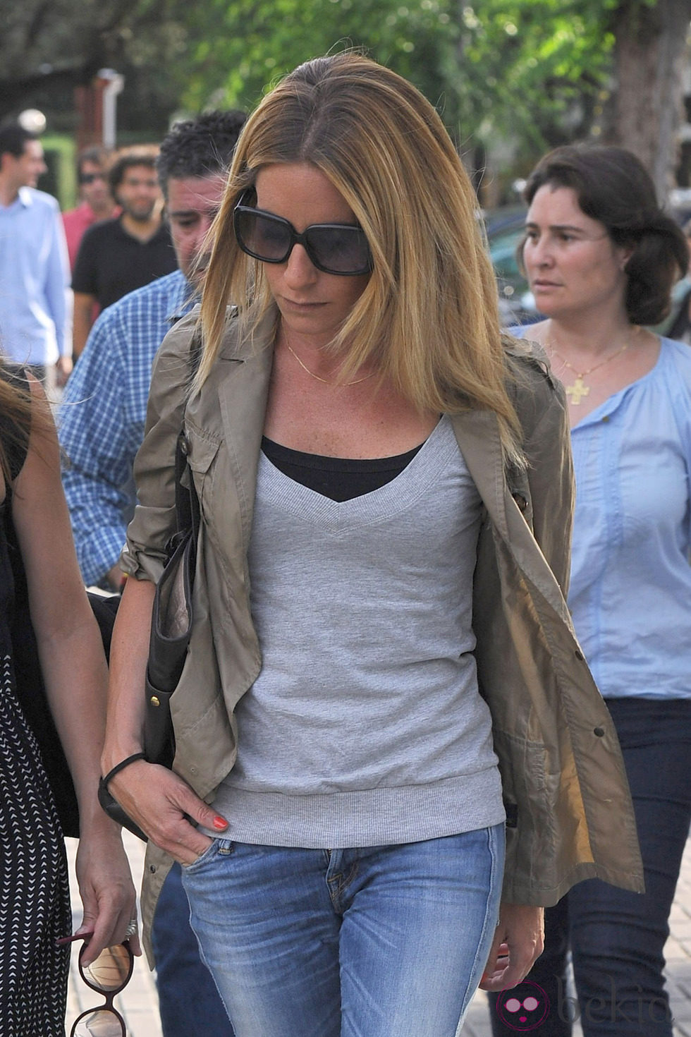 Ainhoa Arbizu en el funeral de Darío Barrio