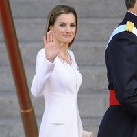 La Reina Letizia a su entrada en el Congreso de los Diputados