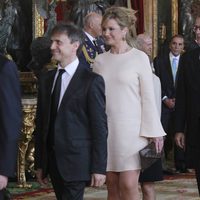 José Mota y Patricia Rivas en la primera recepción de los Reyes Felipe y Letizia