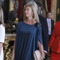 Mar García Vaquero en la primera recepción de los Reyes Felipe y Letizia