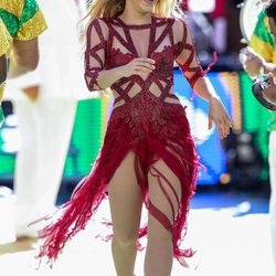 Shakira durante su actuación en la clausura del Mundial de Brasil 2014