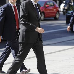 Mariano Rajoy en el funeral de Victoriano Pastor