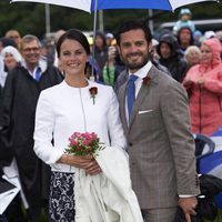 Sofia Hellqvist con Carlos Felipe de Suecia en su primer acto oficial tras anunciar su compromiso