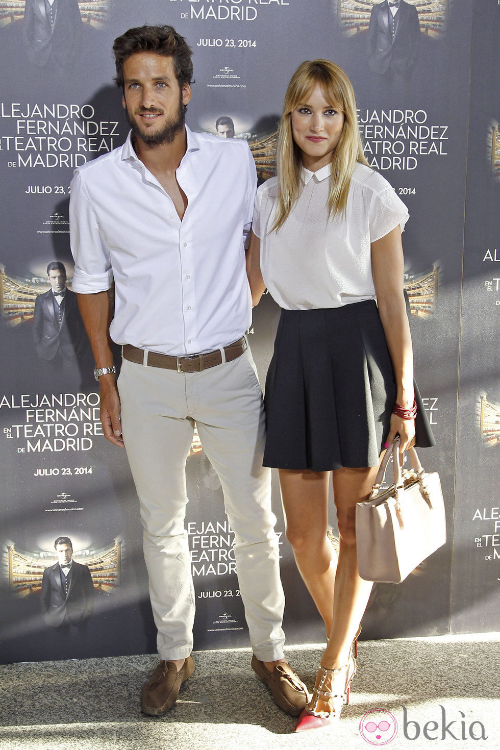 Alba Carrillo y Feliciano López en el concierto de Alejandro Fernández en Madrid