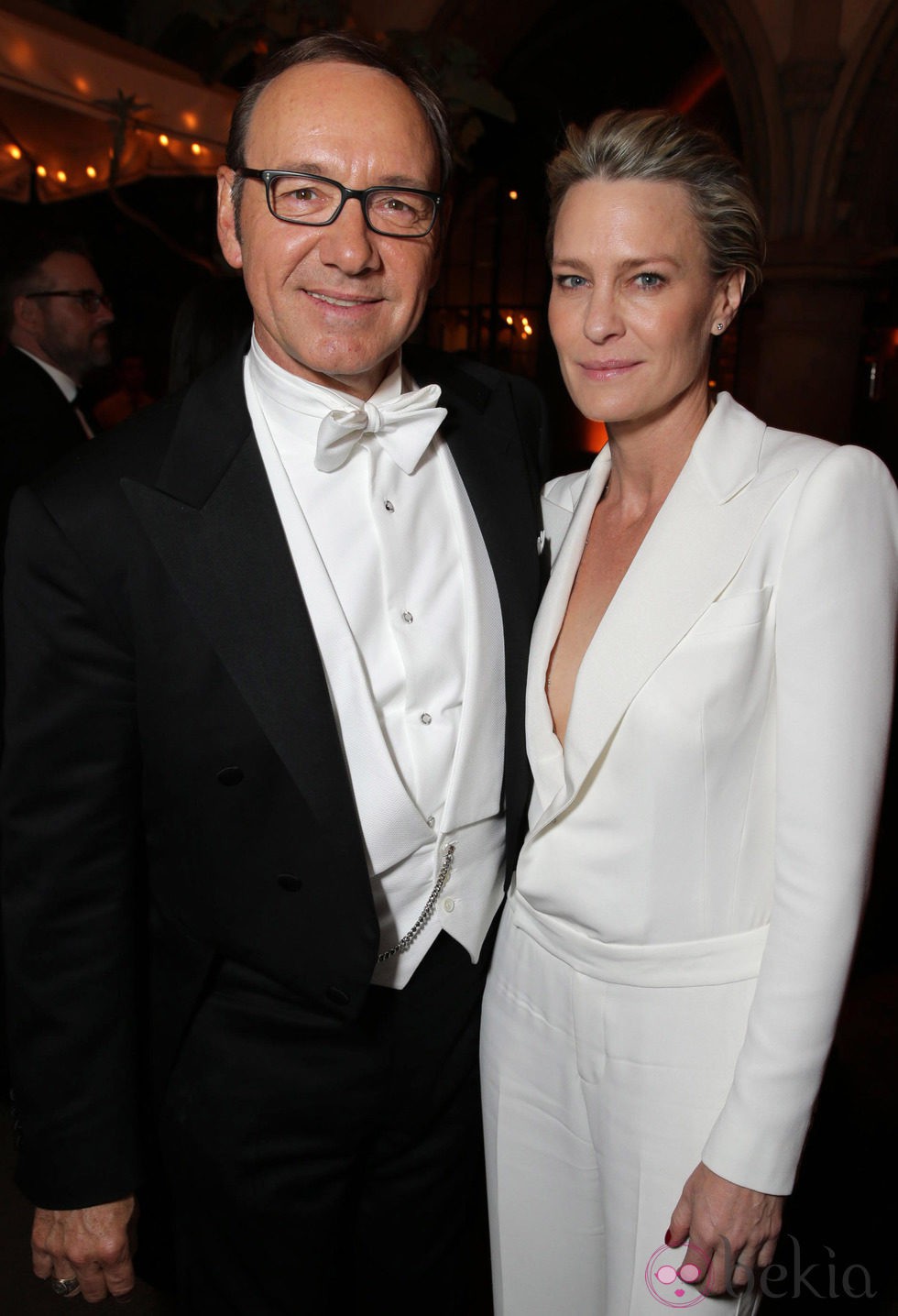 Kevin Spacey y Robin Wright en la fiesta de Netflix tras los Emmy 2014
