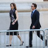 Kyle MacLachlan y Desiree Gruber en el funeral de Joan Rivers