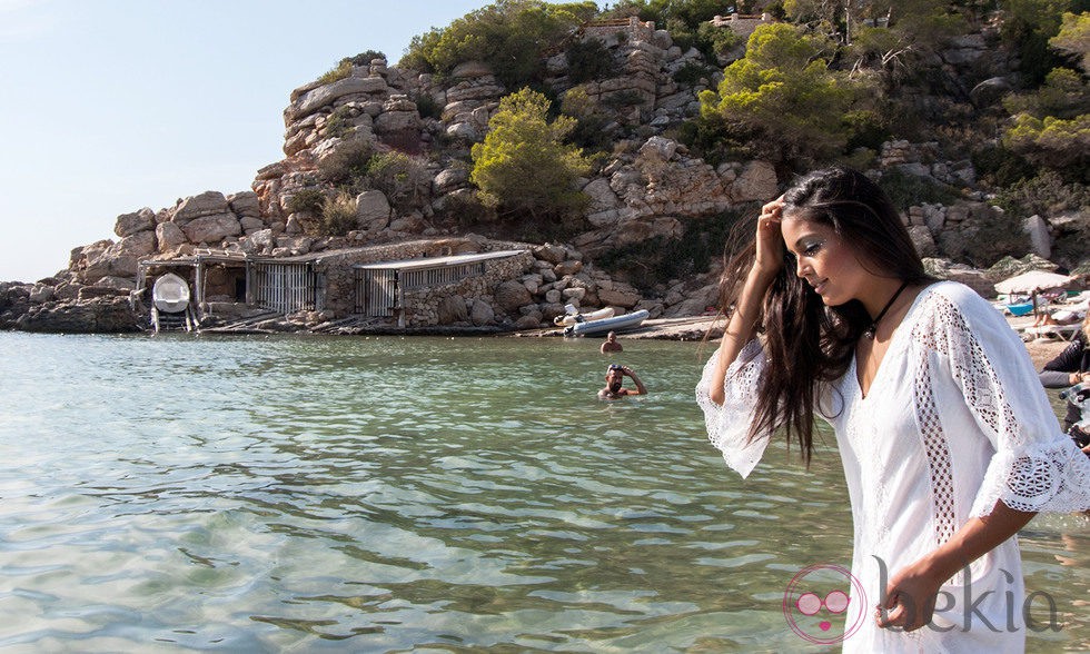 Patricia Yurena grabando el corto 'El código' en Ibiza