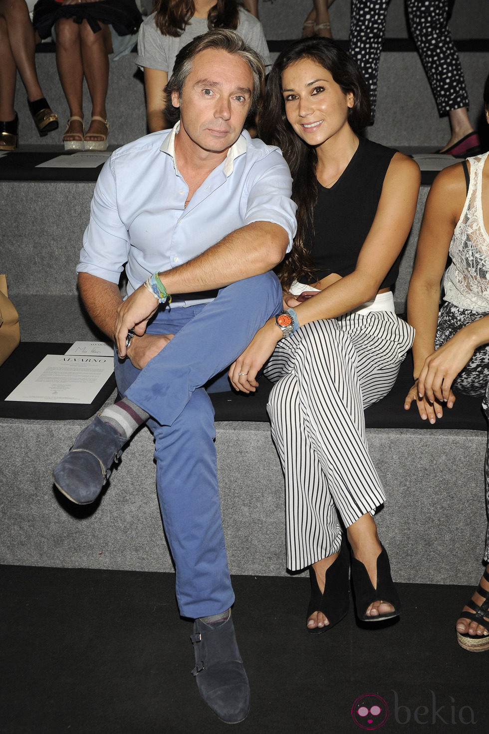Israel Bayón y Cristina Sainz en el desfile de Alvarno en Madrid Fashion Week primavera/verano 2015