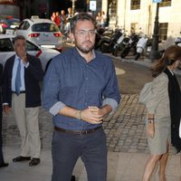 Màxim Huerta en la misa funeral de Carmen Hortal