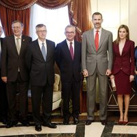 Los Reyes Felipe y Letizia en un almuerzo con científicos españoles en Nueva York