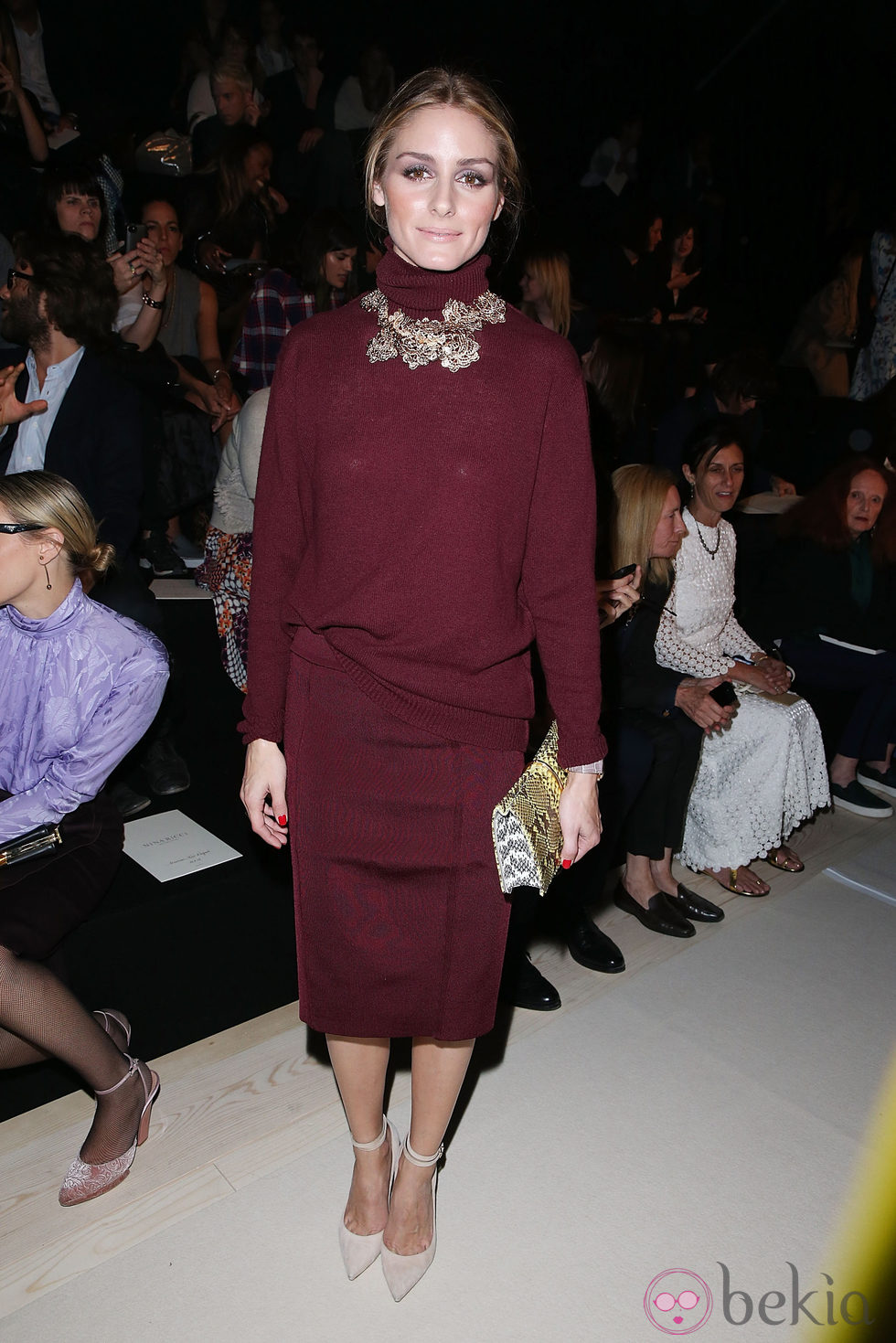 Olivia Palermo en el front row de Nina Ricci en la Paris Fashion Week primavera/verano 2015
