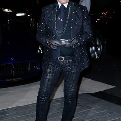 Karl Lagerfeld en una fiesta organizada en el marco de la Paris Fashion Week