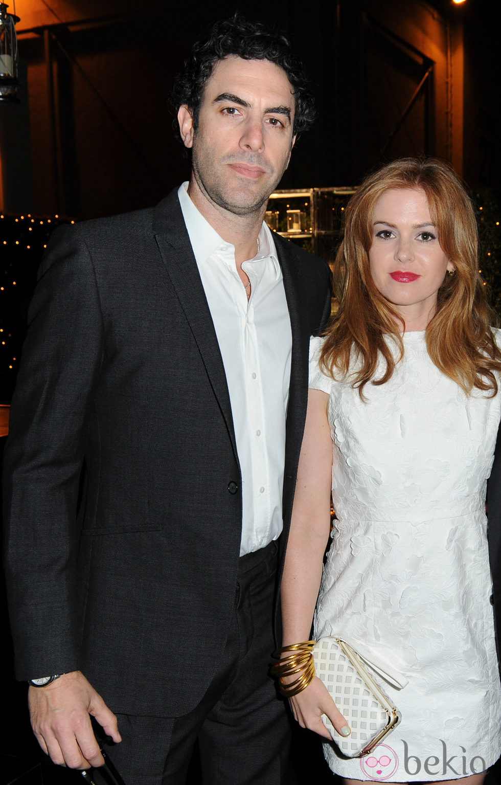 Isla Fisher y Sacha Baron Cohen en la gala 'Rebel with a Cause' de Hollywood