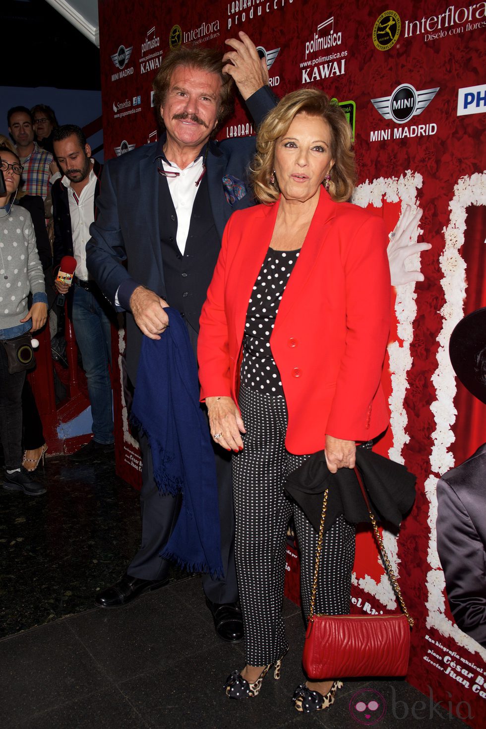 María Teresa Campos y Bigote Arrocet en el estreno de 'Miguel de Molina al desnudo'