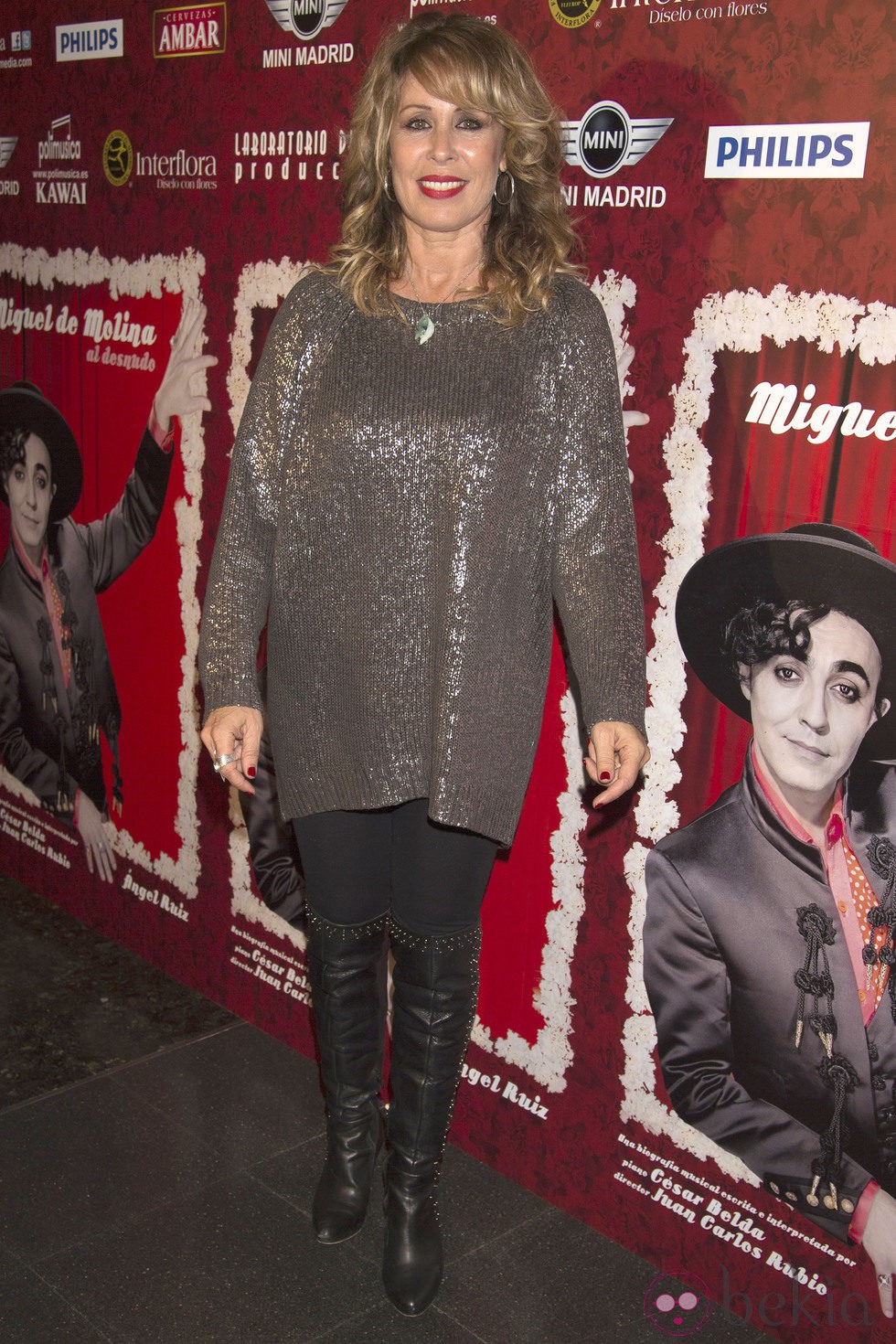 Miriam Díaz Aroca en el estreno de 'Miguel de Molina al desnudo'