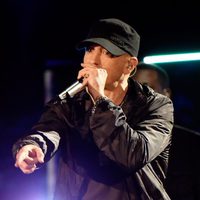Eminem durante su actuación en Concert for Valor 2014
