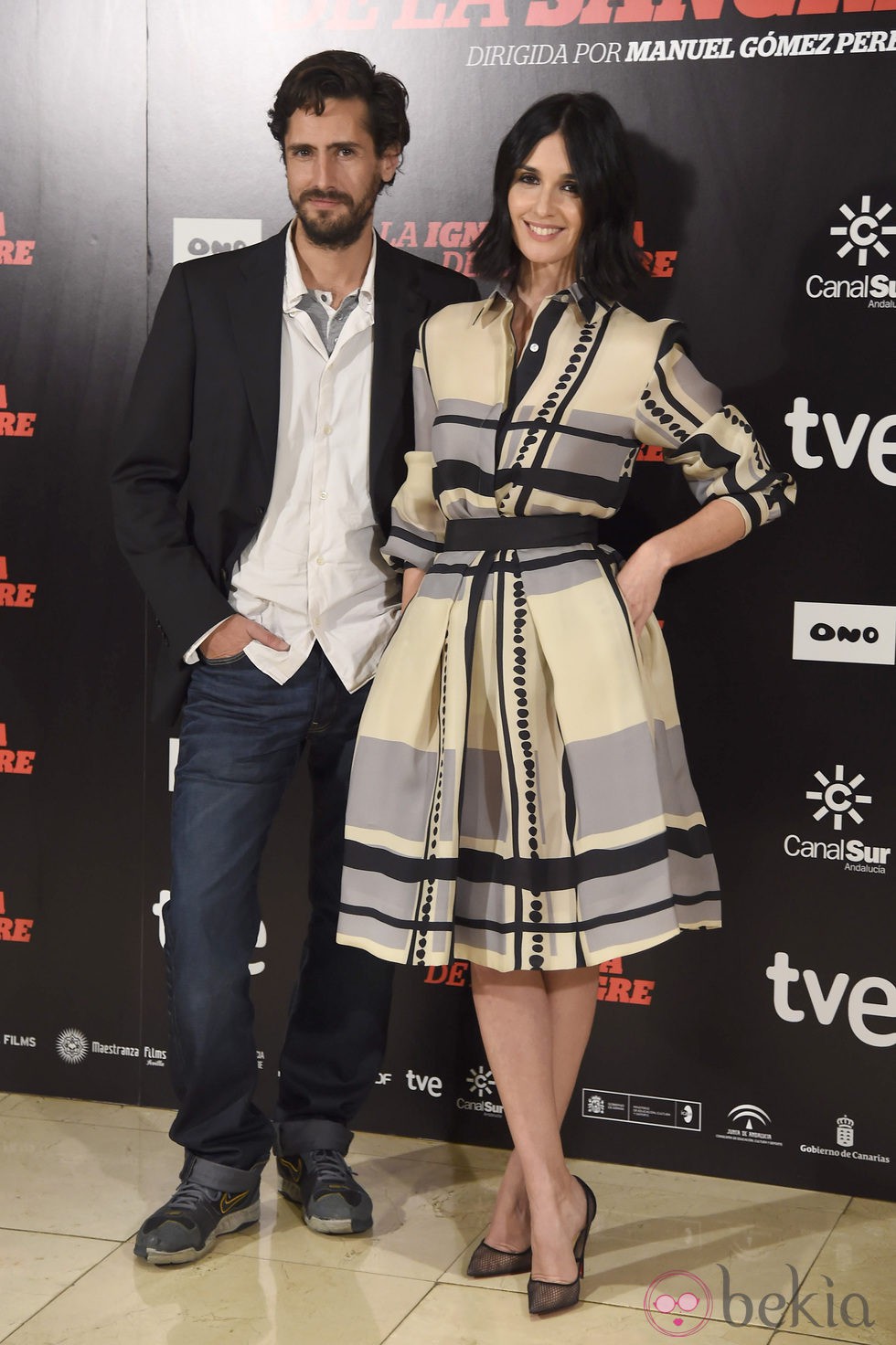 Juan Diego Botto y Paz Vega en la presentación de 'La ignorancia de la sangre'