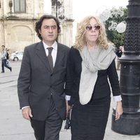 María Eugenia Fernández de Castro en la capilla ardiente de la Duquesa de Alba