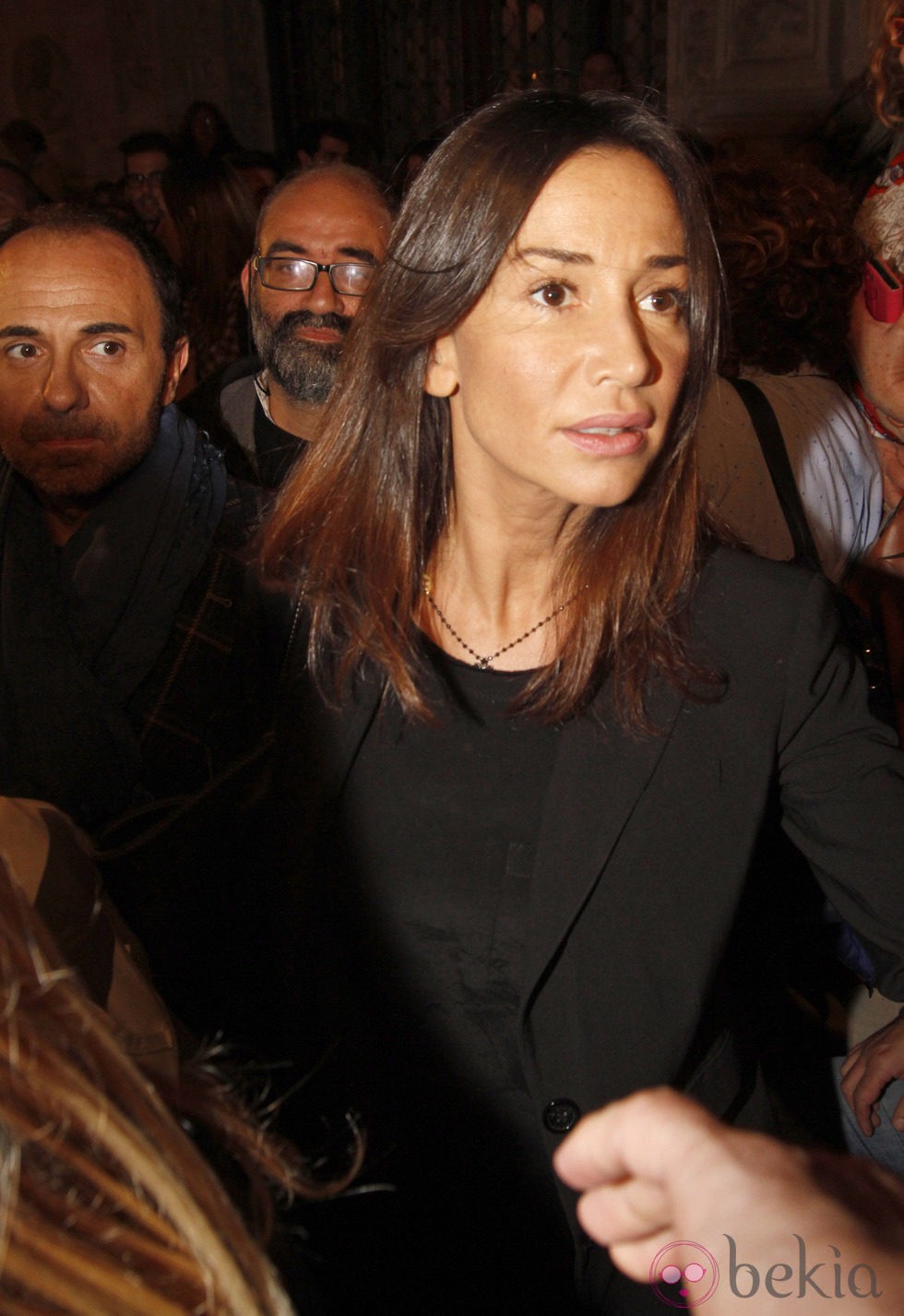 Cecilia Gómez en la capilla ardiente de la Duquesa de Alba