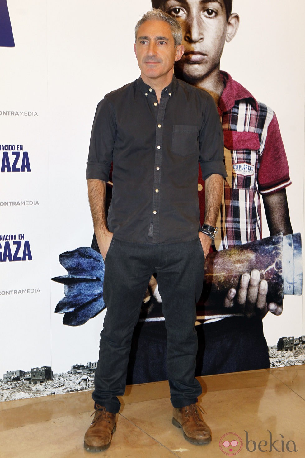 Jon Sistiaga en el estreno de 'Nacido en Gaza'