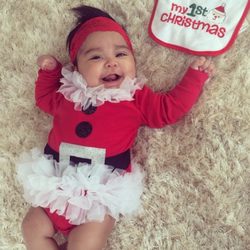 Giovanna Marie LaValle Polizzi celebrando su primera Navidad