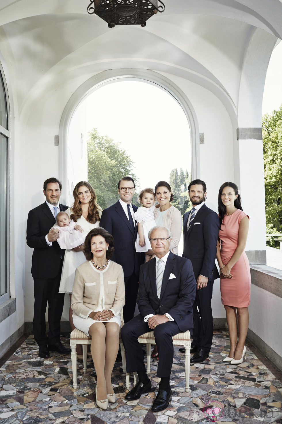 La Familia Real Sueca felicitando el año 2015