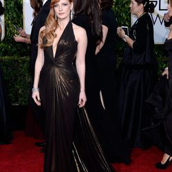 Jessica Chastain en la alfombra roja de los Globos de Oro 2015