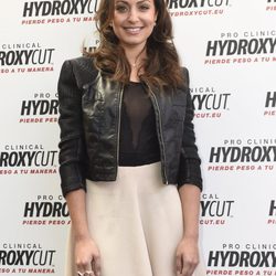 Hiba Abouk en un acto publicitario de un producto para adelgazar