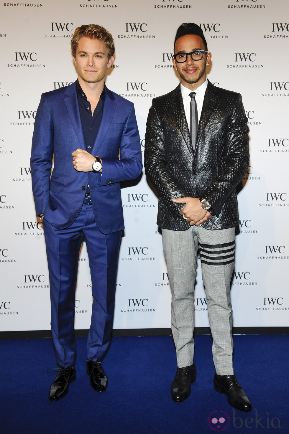 Lewis Hamilton y Nico Rosberg en el Salón de la Alta Relojería de Ginebra