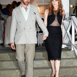 Jessica Chastain y Gian Luca Passi De Preposulo en Ischia